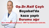 Raif Çaylı, Sinop Boyabat’da kaza yaptı