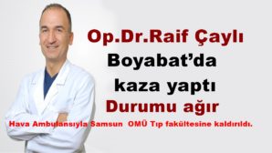Raif Çaylı, Sinop Boyabat’da kaza yaptı
