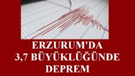 Erzurum’da 3,7 büyüklüğünde deprem yaşandı