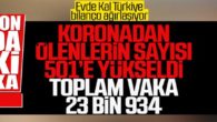 Türkiyede Can Kaybı 501 Oldu