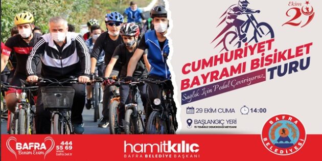 Bafra Belediyesinden 3 Cumhuriyet Bayramı Bisiklet Turu